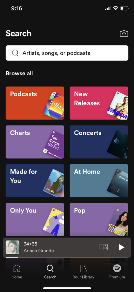 Spotify Search screenshot