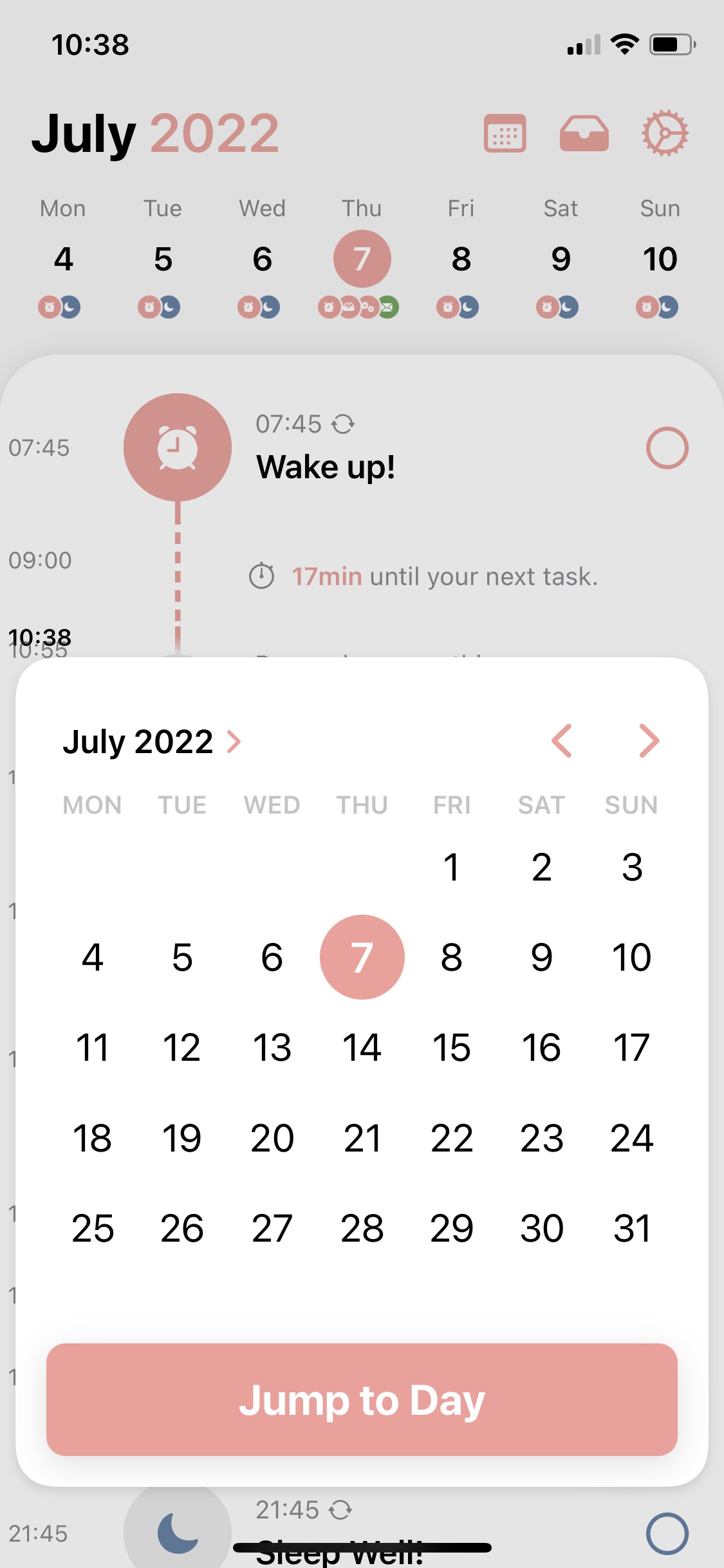 Screenshot of Structured - Calendar