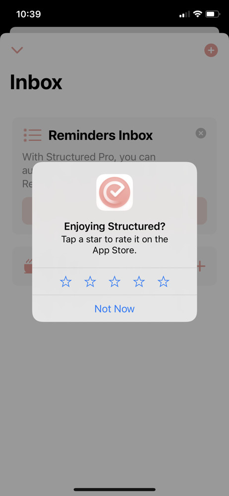 Structured Feedback request screenshot