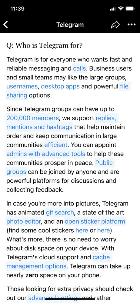 Telegram Guide screenshot