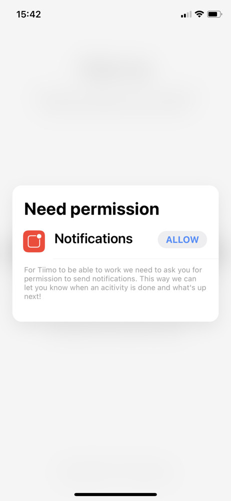 Tiimo Enable notifications screenshot