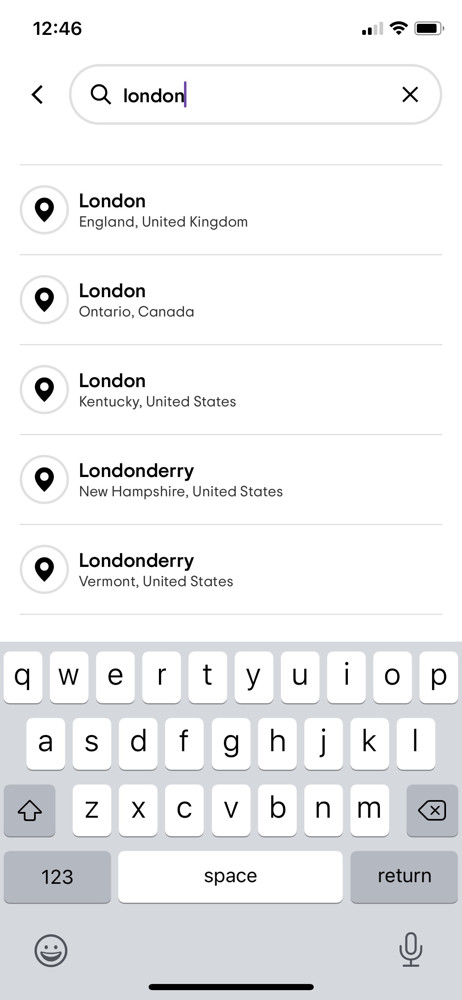 Tripadvisor Select location screenshot