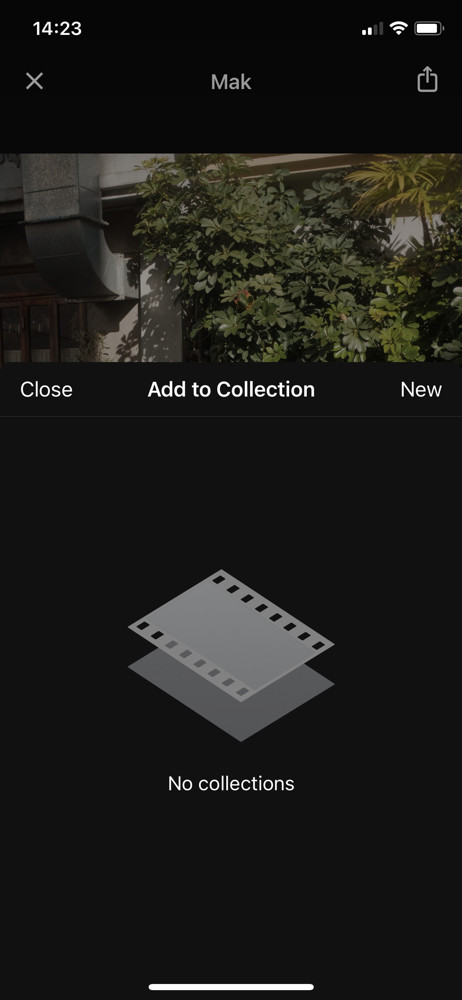 Unsplash Save to collection screenshot