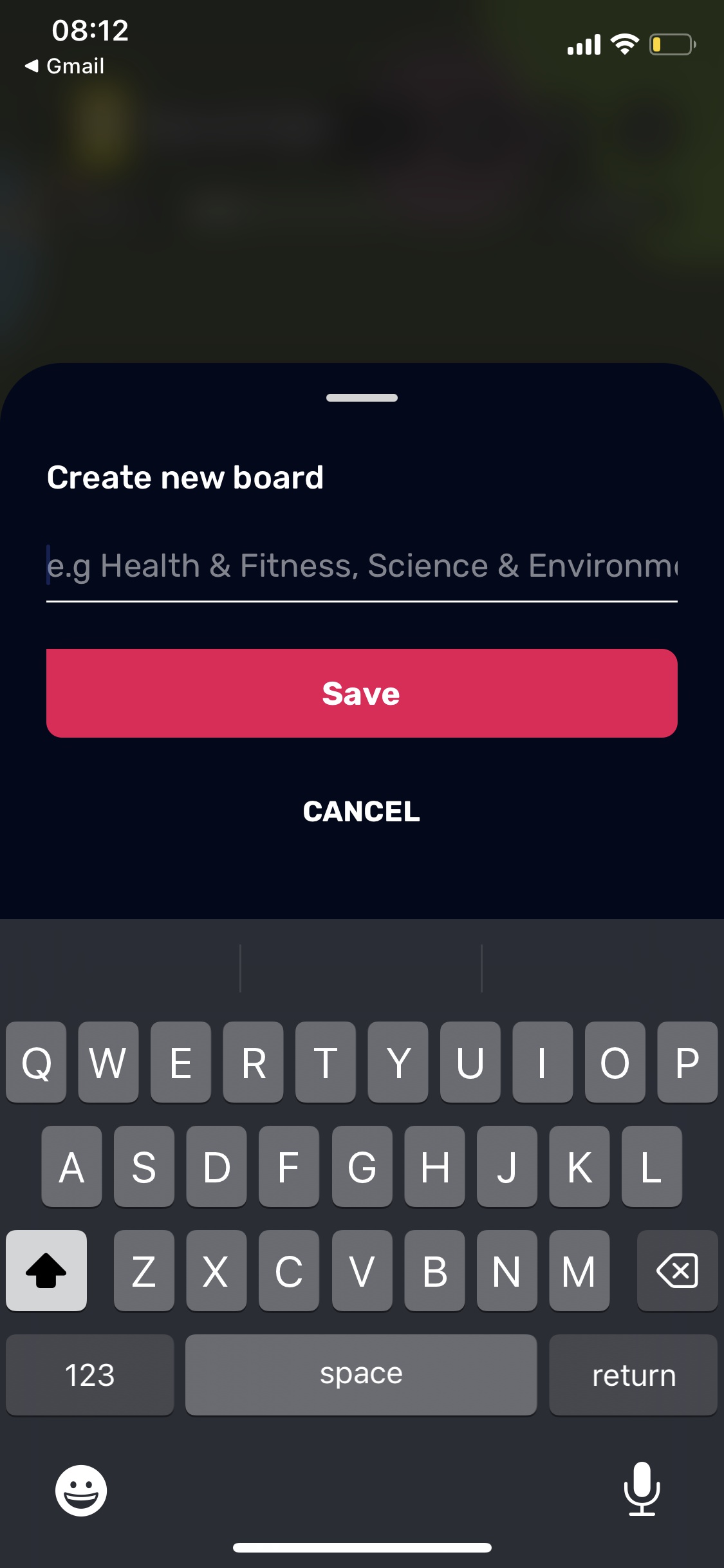Screenshot of Uptime - Create board