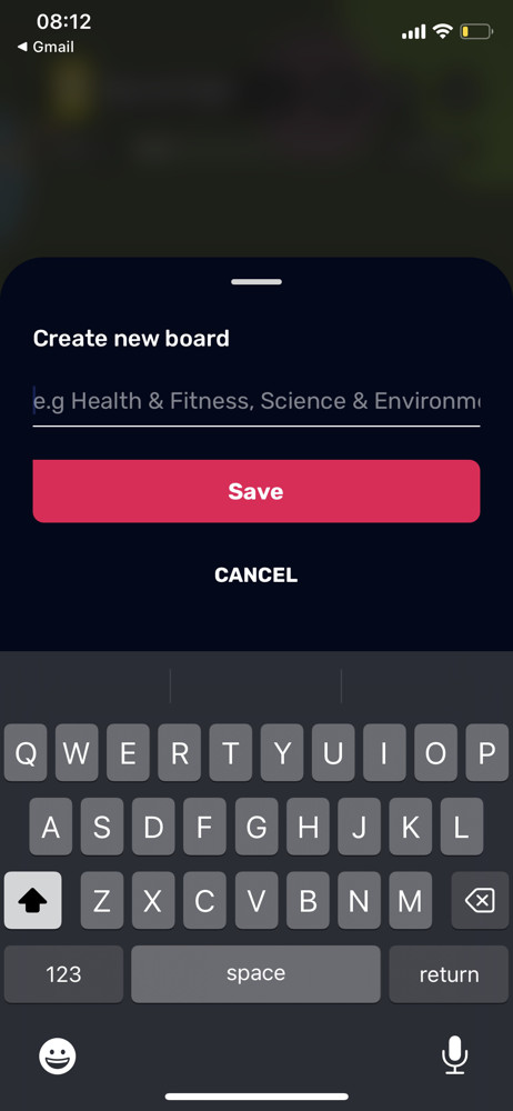 Uptime Create board screenshot
