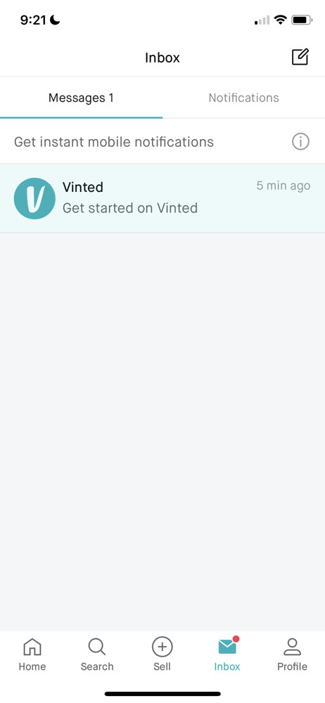 Vinted Inbox screenshot