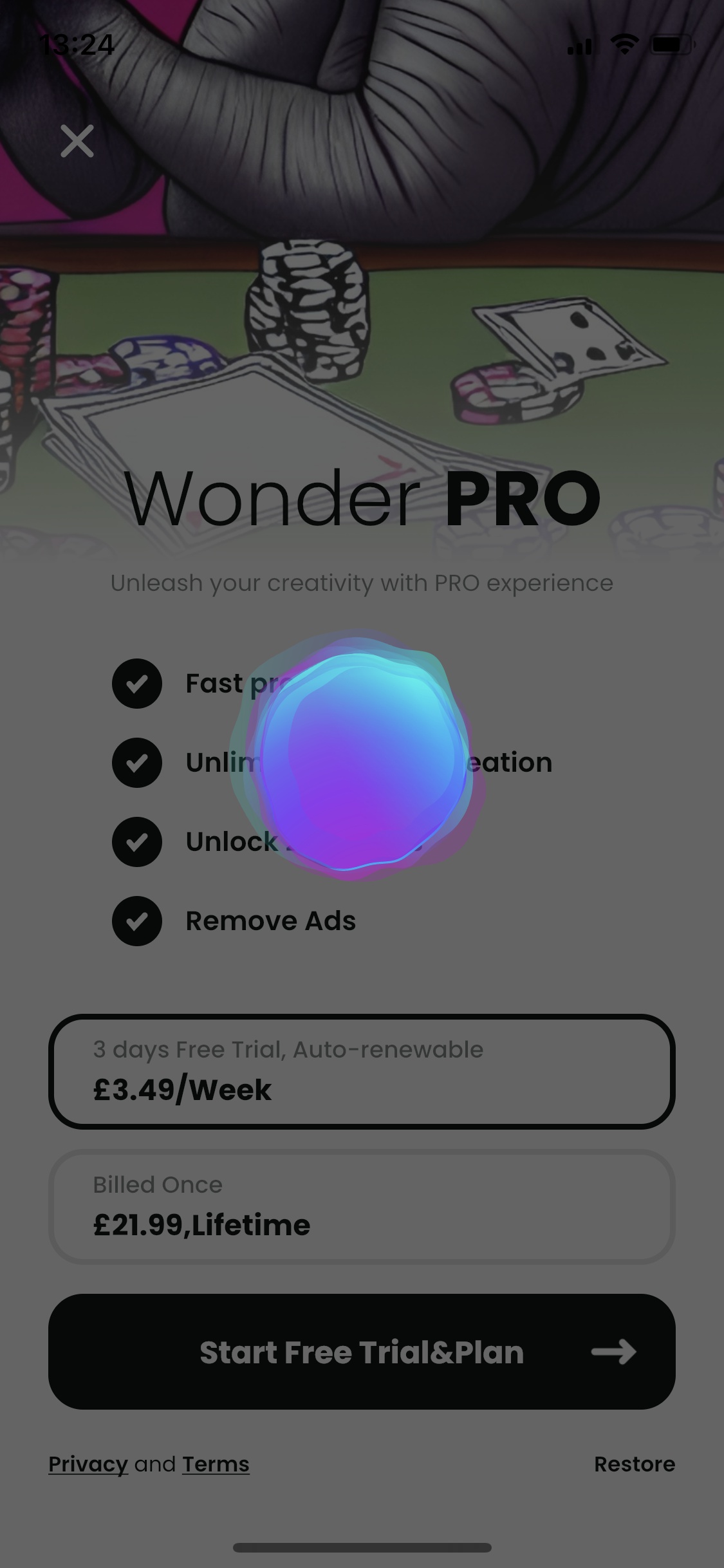 Screenshot of Wonder - Loading