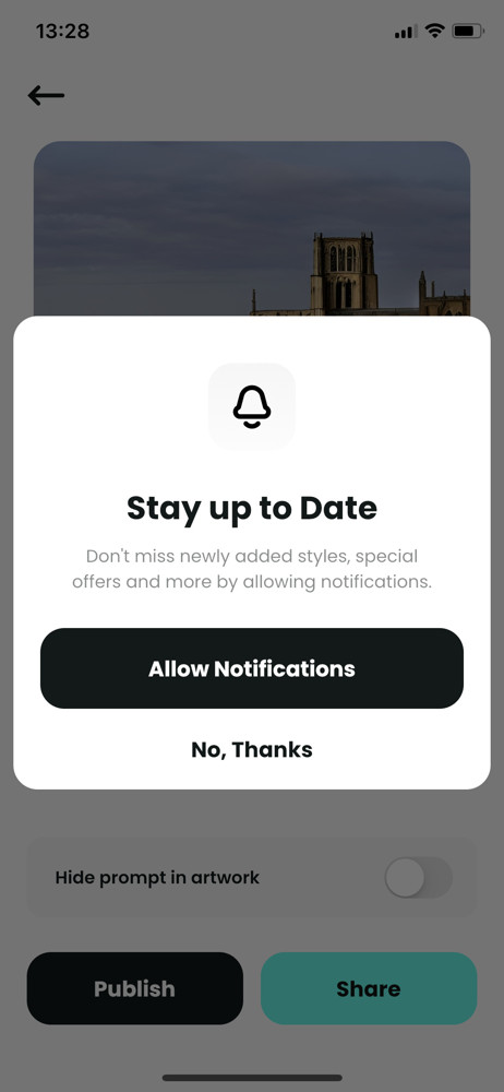 Wonder Enable notifications screenshot