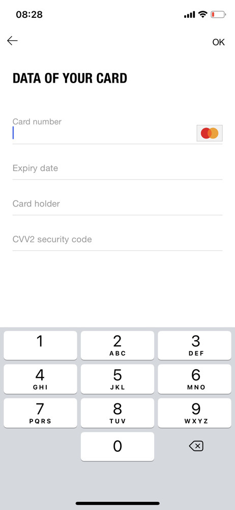 Zara Enter payment details screenshot