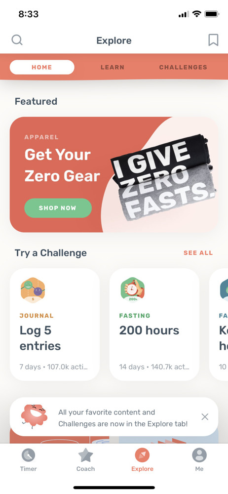 Zero Explore screenshot
